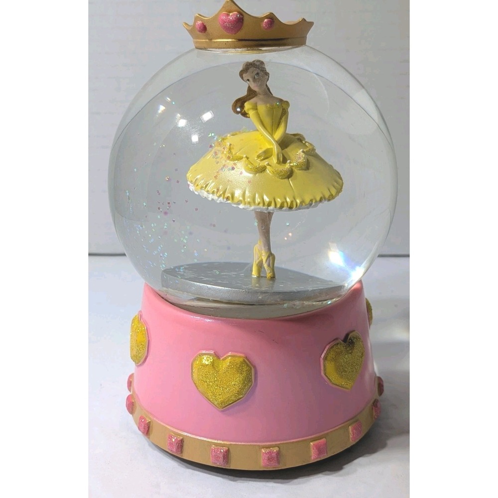 Disney's Belle Ballerina Snow Globe By ENESCO W/ Music "Beautiful Dreamer"